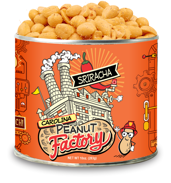 Case (12 cans) CPF 10 oz. can Sriracha Peanuts