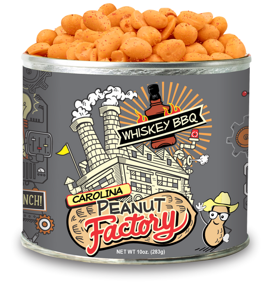 Case (12 cans) CPF 10 oz. can Whiskey BBQ Peanuts